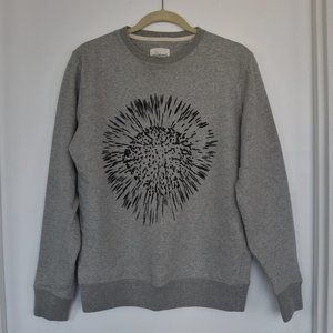 Saturdays NYC Gray Graphic Crewneck Sweater